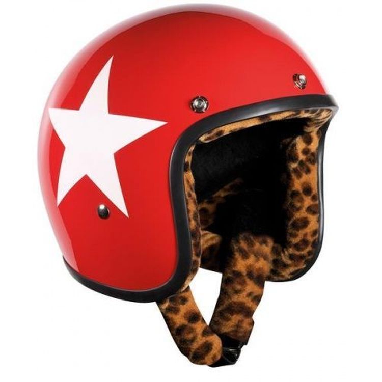 Bandit Jet Motorcycle Helmet - Star Red